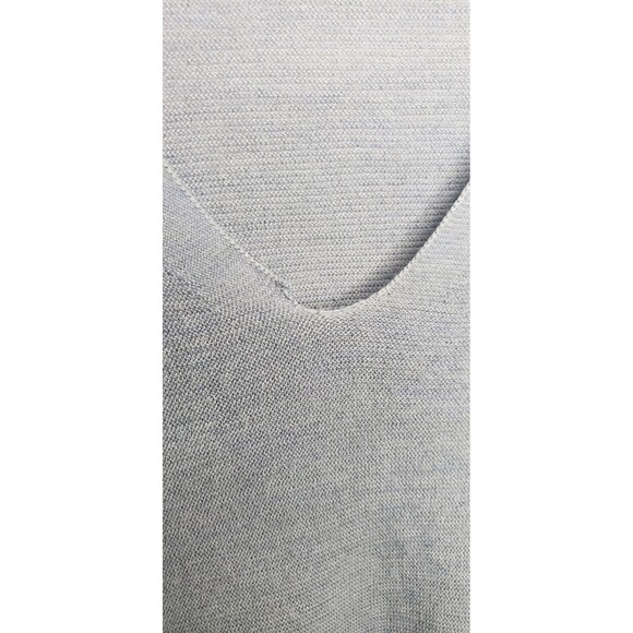 Eileen Fisher Knit Tunic Top Large Blue V neck Hi Lo 100% Merino Wool Lagenlook - Picture 6 of 6